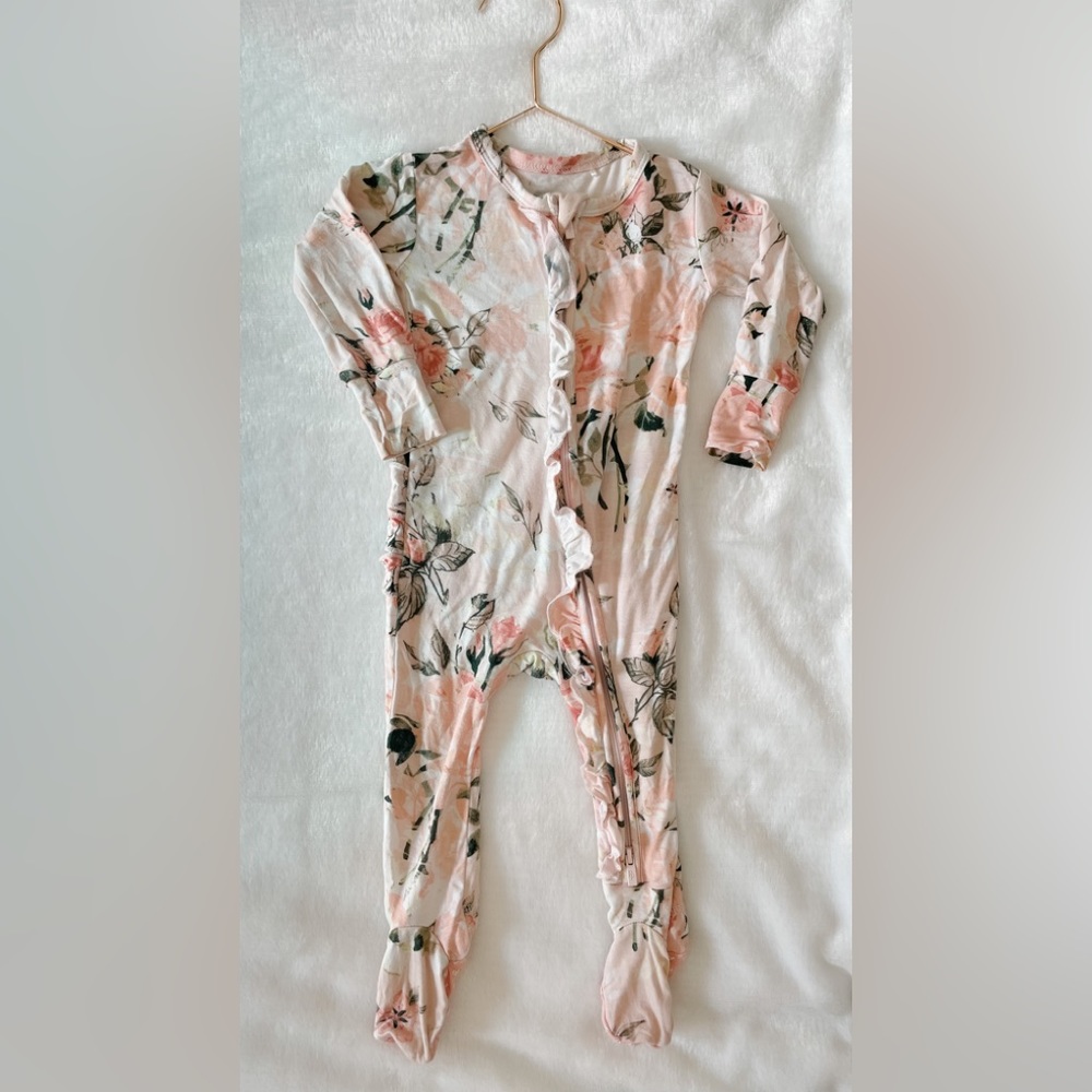 *SOLD* Posh Peanut zipper footed onsie